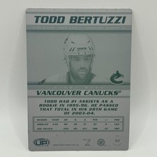 2003-04 Pacific Heads-Up Press Plate Todd Bertuzzi #94 #1/1