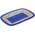 Polish Pottery Platter 14" Spring Flower Ring