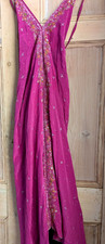 Halterneck dress 10 12 14 Pink sari hippy boho summer cover up beach