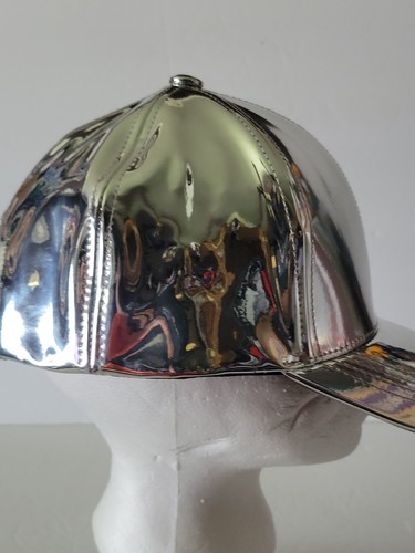 Sombrero en blanco metálico plateado Garym talla única ajustable 6 paneles (NUEVO SIN ETIQUETAS) - Imagen 9 de 13