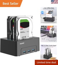 Hard Drive Docking Station Cloner for 2.5 3.5 Inch SATA HDD SSD, 3X .0 Hub Ex...
