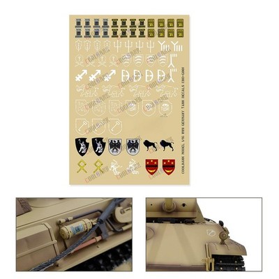 Aufkleber für 1/16 Henglong RC Tank Tiger I 3818 3819 3848 3849 3858/59 3868/69