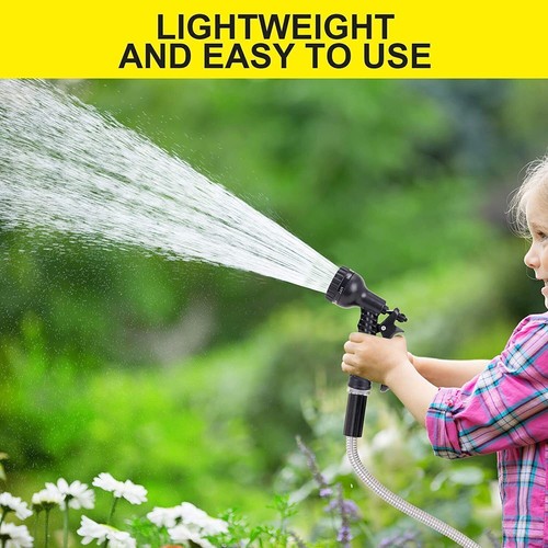 25/50/75/100FT Stainless Steel Garden Hose Pipe Water Kink-Free With Spray Gun - Picture 15 of 24