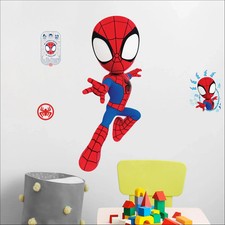 Spider-Man Wall Sticker Kids Bedroom Marvel Superhero Wall Decal Removable Decor