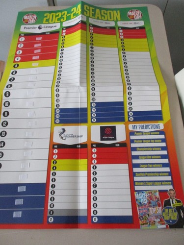 Match of the Day Magazine 2023-24 League Ladders Complete - Picture 2 of 6