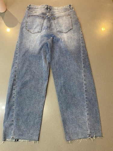Vigoss Women's Parker Barrel Jeans, Selvage Hem, Size 9/29, Distressed, - Picture 2 of 9