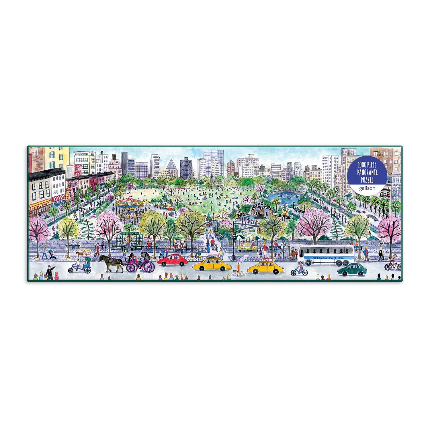 Michael Storrings Cityscape 1000 Piece Panoramic Puzzle by Galison - Image 3
