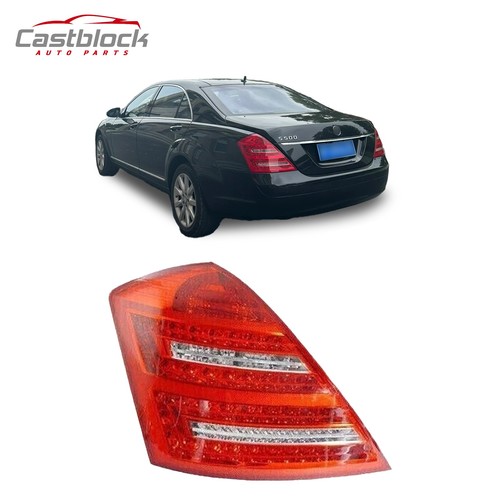 2007-2009 Facelift W221 Taillights for Mercedes S550 S600 Red LED 2010+ Look - Picture 3 of 7