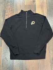 Washington Redskins NFL Women's OTS Black 1/4 Zip Sweatshirt Size Medium