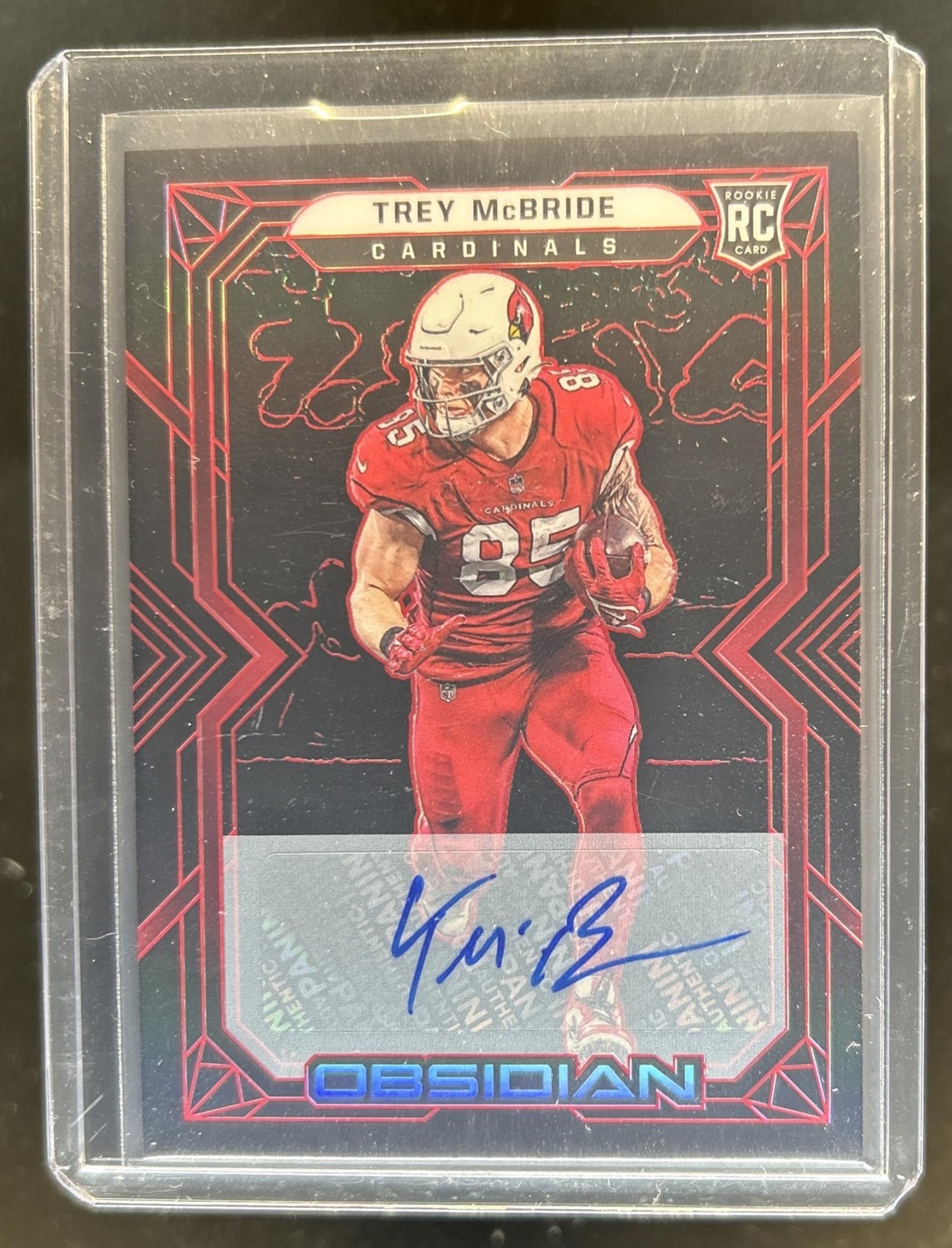 2022 Panini Obsidian Trey McBride Rookie Electric Etch Red RC Auto #/10