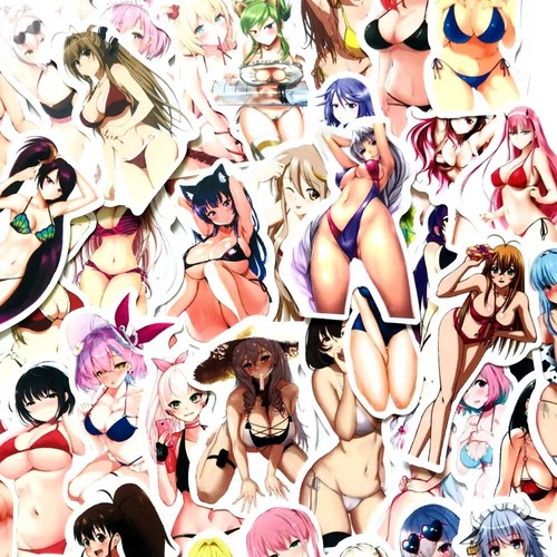 100Pcs Sexy Anime Girls Waifu Women Vinyl Sticker Decals Pack Hentai Ahegao Lot - Picture 3 of 10