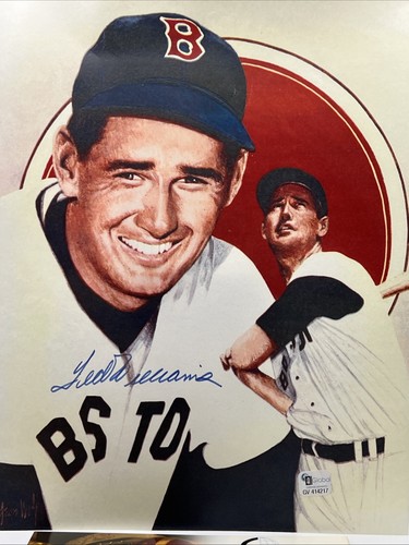 Ted Williams Signed 8x9.75 Photo Autograph Red Sox HOF COA ⚾️ - Picture 2 of 4
