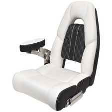 Llebroc Boat Captains Bolster Helm Seat | SX Series Gray White