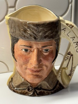 DAVY CROCKETT & ANTONIO LOPEZ Royal Doulton D6729 Character Jug Battle of Alamo
