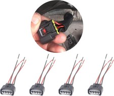 HAOBO 4PCS Ignition Coil Connector, Standard 4 Ports Ignition Coil Wire Compatib