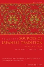 Sources of Japanese Tradition, Volume 2 Part 1 1600 To 1868