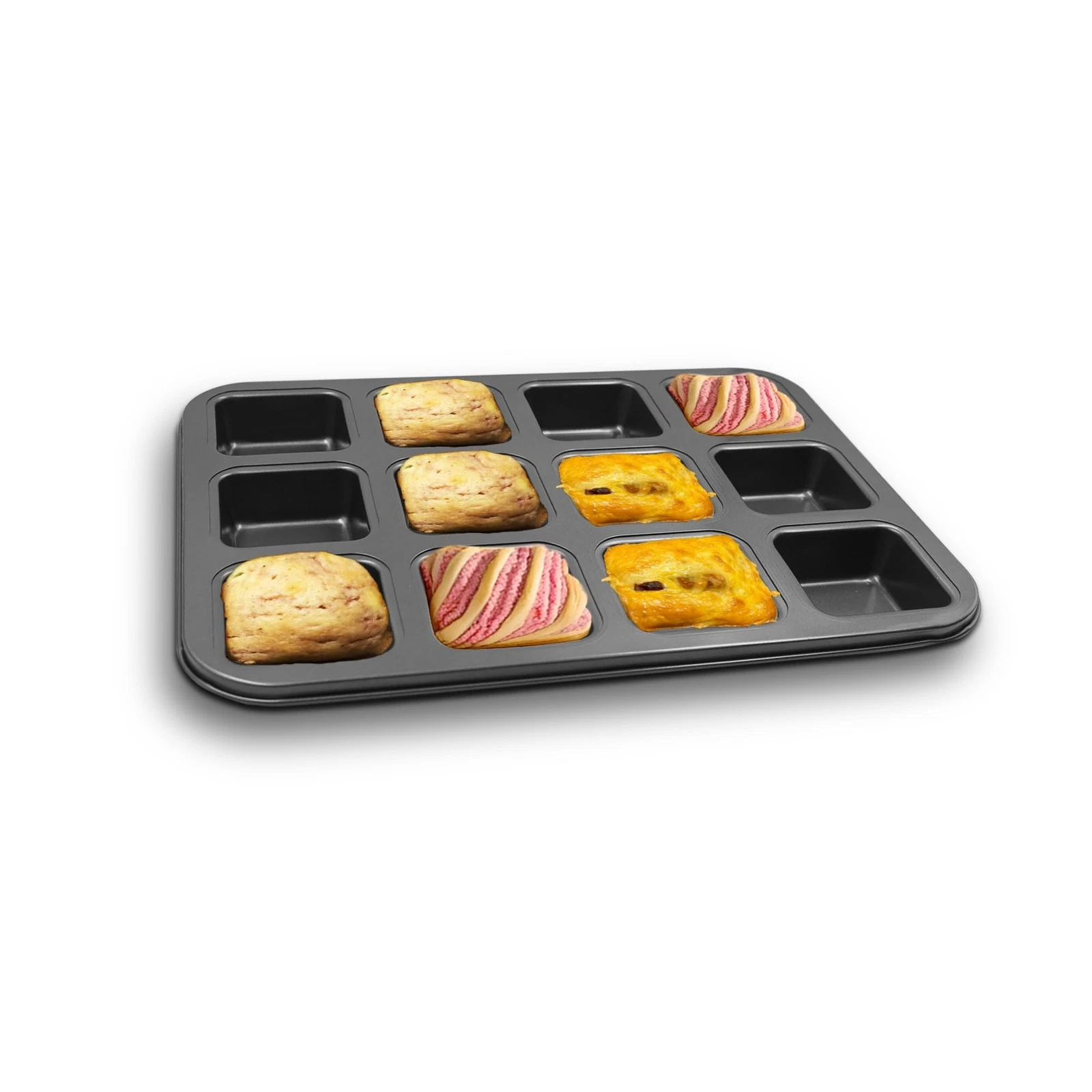 Brownie Cake Pan Square Muffin Pan Mini Loaf Pan,Non-Stick Carbon Steel Bakin...
Opens in a new wind