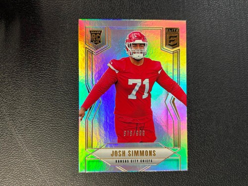 Josh Simmons 2025 Elite Rookie RC Kansas City Chiefs 878/999 C54