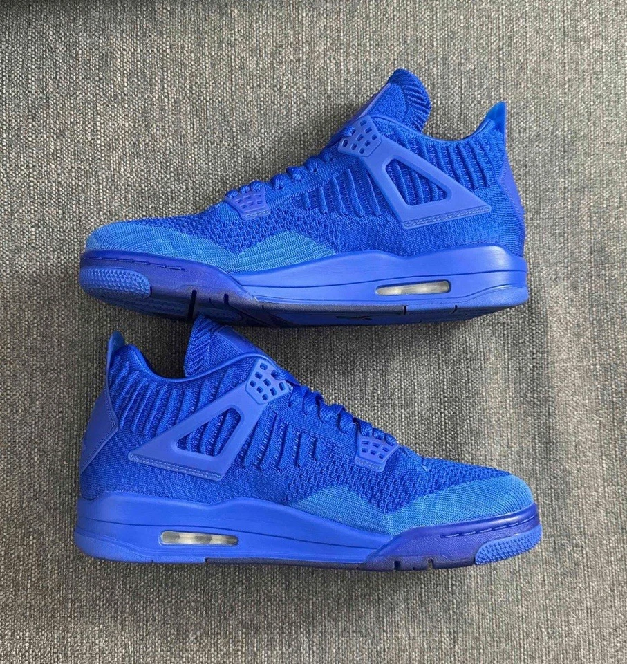 Talla 11.5 - Air Jordan 4 Retro Flyknit Hyper Royal Foto 2 de 4