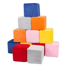 Foam Blocks for Toddlers, 5.5" Soft Building Blocks for Toddlers Colorful Sta...