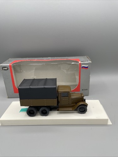 vintage Zis-6 Russian army truck w awning 6x4 3HC 1:43 USSR diecast model - Picture 1 of 18