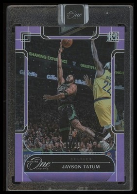 2023-24 Panini One and One #69 Jayson Tatum Purple #/25
