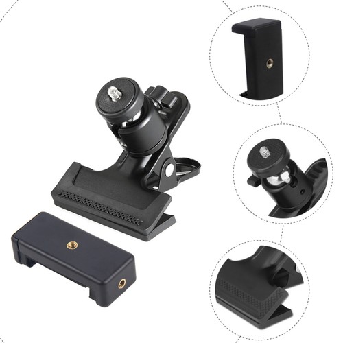 Mobile Phone Clip Holder Travel Cellphone Support for Desk Clamp - Photo 7 sur 12