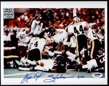 WALTER PAYTON PSA/DNA SIGNED & INSCRIBED 8X10 PHOTOGRAPH CHICAGO BEARS AUTOGRAPH