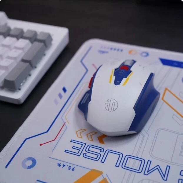 M6P Gundam Mecha Type Charging Office Game Wireless Mouse Mute + Mouse Pad - Image 4 of 4