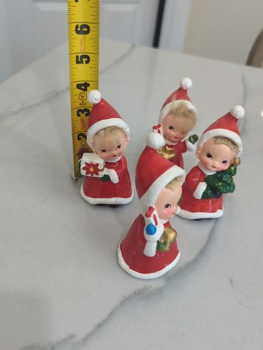 4 piezas Vintage NIÑO y CAMPANA NIÑA PIXIE ELVES Campana Medias Regalos  - Imagen 13 de 13