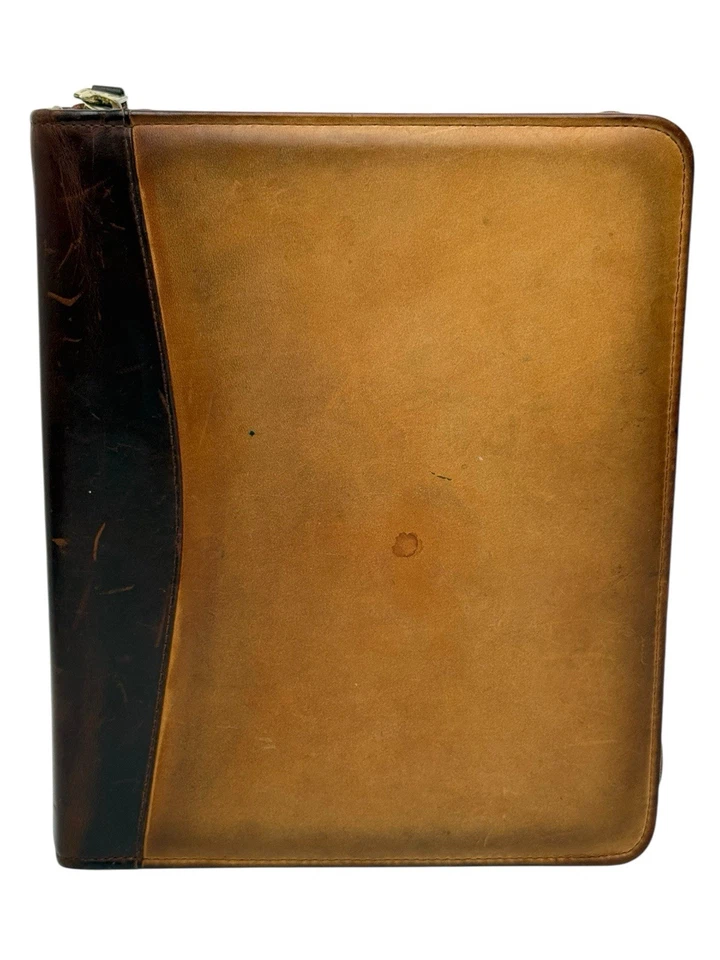De Colección Franklin Covey Marrón Gran Cañón Cuero 7 Anillos Planificador/Carpeta EE. UU. Foto 2 de 4