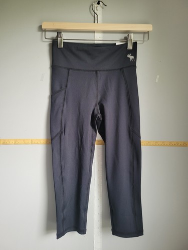 Abercrombie Girls Active Wear leggings Black Size 9/10 - Picture 1 of 4