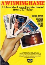 11.5 x 8 Pre Cert Video Advert Apocalypse Now & Various CIC Video Advert