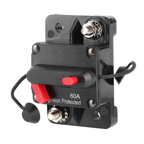 Disjoncteur 60A AMP Supports De Réinitialisation De Fusible 12 à 48V DC étanches - Imagen 3 de 12