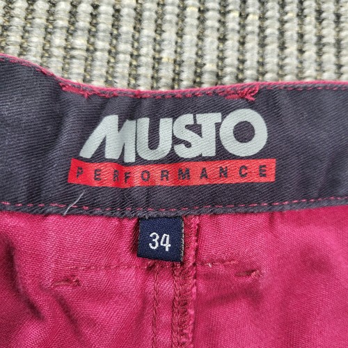 Pantalones Cortos de Carga Musto Performance Para Hombre 34 Sarga Roja Vela Yate Utilidad - Imagen 5 de 10