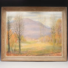 BEAUTY! Hudson River Valley NY Mountain Range Post Impressionist O/B Painting