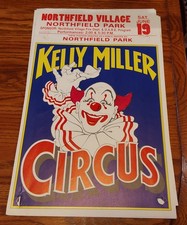Kelly Miller CIRCUS Vintage CLOWN Poster Noth...