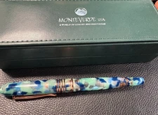 Monteverde Mountains Of The World Blue Fountain Pen With M, B Nibs, Box, Extras