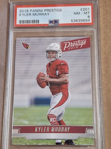 2019 KYLER MURRAY PANINI PRESTIGE NFL ROOKIE CARD RC #201 PSA 8 CARDINALS SOONER - Picture 1 of 5
