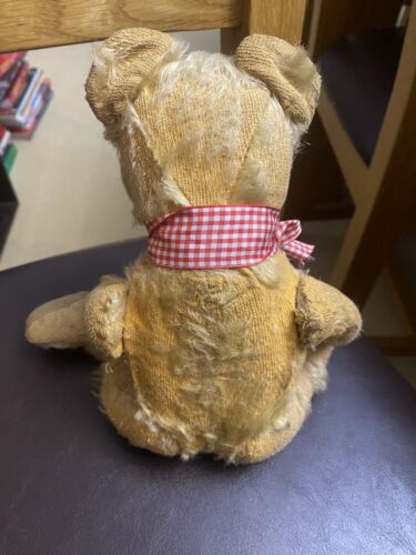 Encantador oso de peluche articulado mohair vintage muy querido de los años 50 12 pulgadas de alto - Imagen 5 de 24
