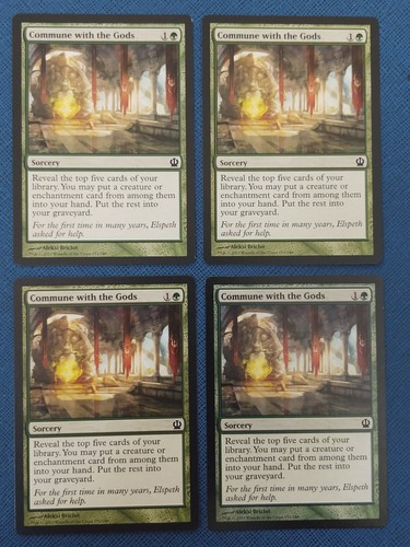 MTG 4x Commune with the Gods x4 NM Theros Magic the Gathering Playset - Picture 1 of 2