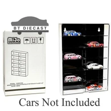 SHOWCASE 12 CAR DISPLAY CASE WALL MOUNT BLACK FOR 1/64 SCALE MODELS MJ08012 BK