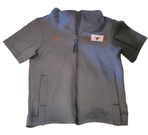 Felpa con cappuccio Nike uomo Texas Longhorns Sideline Showout full zip manica corta XL NUOVA - Foto 3 di 4