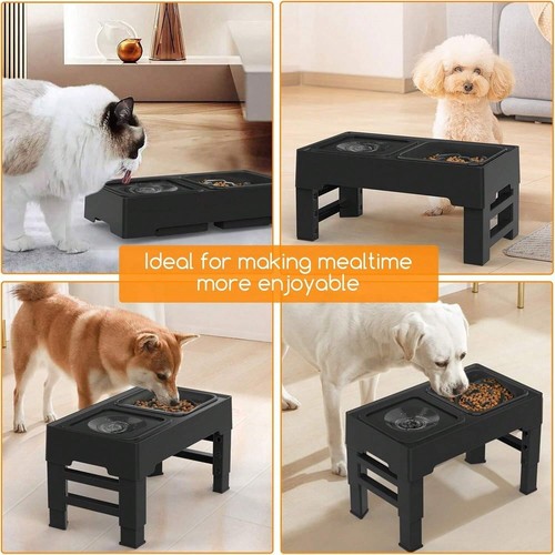Hot 2 in 1 Elevated Slow Feeder Dog Bowl - Spill Proof Dog Water Bowl - Picture 7 of 9