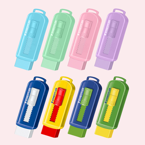 Staedtler Rubber Retractable Erasers Eco-friendly Rubbers Macaron Pastel Color - Picture 4 of 14