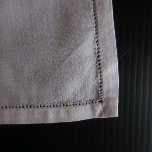 Napperon carré blanc fil coton textile ameublement art déco fait main N5096 - Imagen 2 de 12