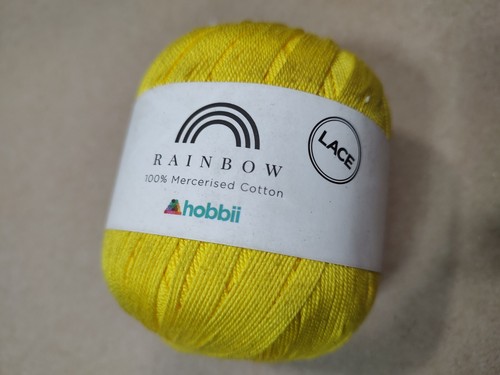 Hobbii Rainbow Lace 100% mercerisierte Baumwolle Farbe 54 gelb, Versand am nächsten Tag - Bild 2 von 14