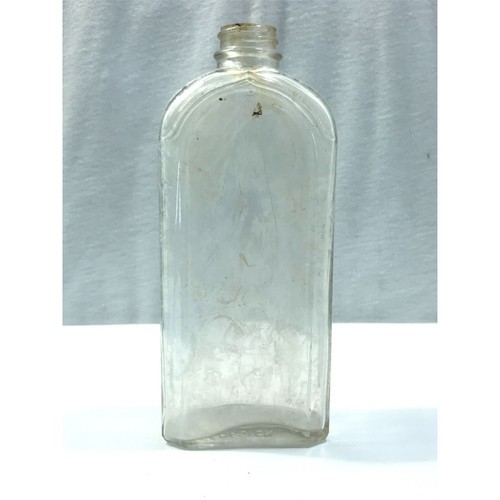 Vintage bottle, clear glass ribbed sides, Design Pat 92486, medicine or liquor - Picture 2 of 10