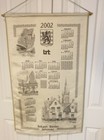 BEKAERT TEXTILES Brocade Wall Hanging Vintage Year 2002 Calendar 96 cm x 61 cm.