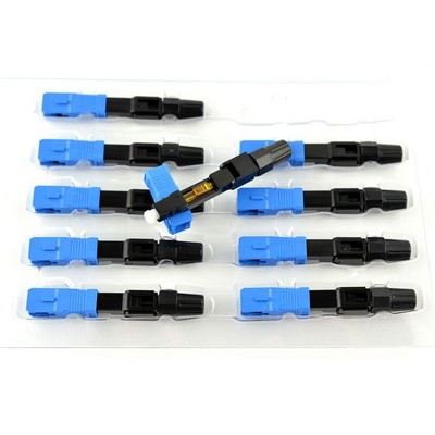 10PCS SC Fiber Optic Quick Fast Connector Adapter UPC FTTH SC Single Multi Mode